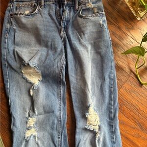 Classic Blue Distressed Women's Jeans